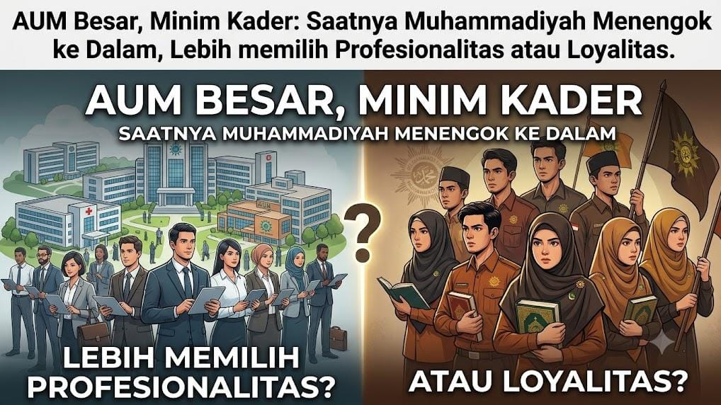 AUM Besar, Minim Kader: Saatnya Muhammadiyah Menengok ke Dalam, Lebih memilih Profesionalitas atau Loyalitas.